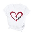 thumbnail image 4 of I Love You Gifts Aloohaidyvio Tops Plus Size,Womens Valentines Day Crewneck Printed Short Sleeve T-Shirt Casual Loose Shirt Tops, 4 of 6