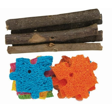 CENTRAL - SUPER PET/PETs INTL COMBO CHEW APPLE/PUZZLE WOOD APPLE & CRISPY PUZZLE