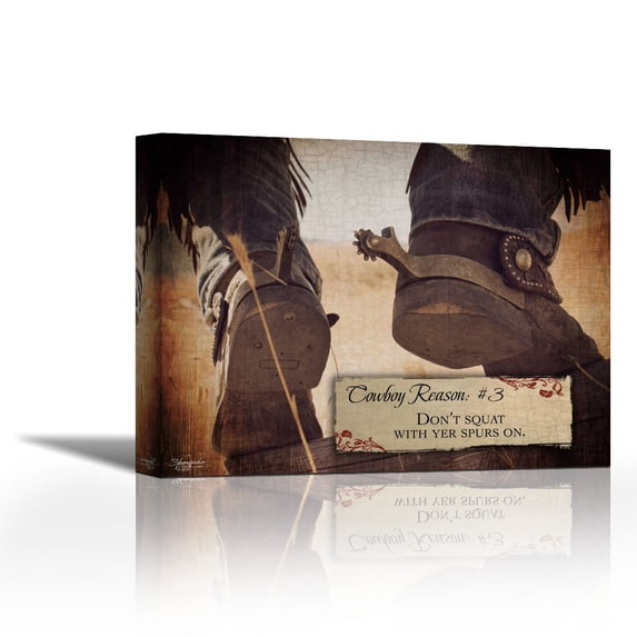 Cowboy III - Contemporary Fine Art Giclee on Canvas Gallery Wrap - wall décor - Art painting - 27 x 21 Inch - Ready to Hang