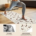 thumbnail image 4 of 74x26 Inch Yoga Towel, Sweat Absorbent Non-Slip Mat for Hot Yoga, Pilates & Fitness,Dachshund Butterfly Floral Beige Pattern, 4 of 5