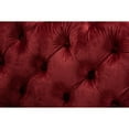 thumbnail image 4 of Avara Glam and Luxe Burgundy Velvet Fabric Upholstered Gold Finished Button Tufted Bench Ottoman, 4 of 5