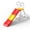 Red, variant on CZBZ 5-in-1 Kids Swing Set, Heavy Duty Metal Outdoor Playground with Saucer Swing, Belt Swing, Basketball Hoop & Soccer Goal, Ground Stakes, Backyard Playset for Toddlers & Kids Ages 3-10