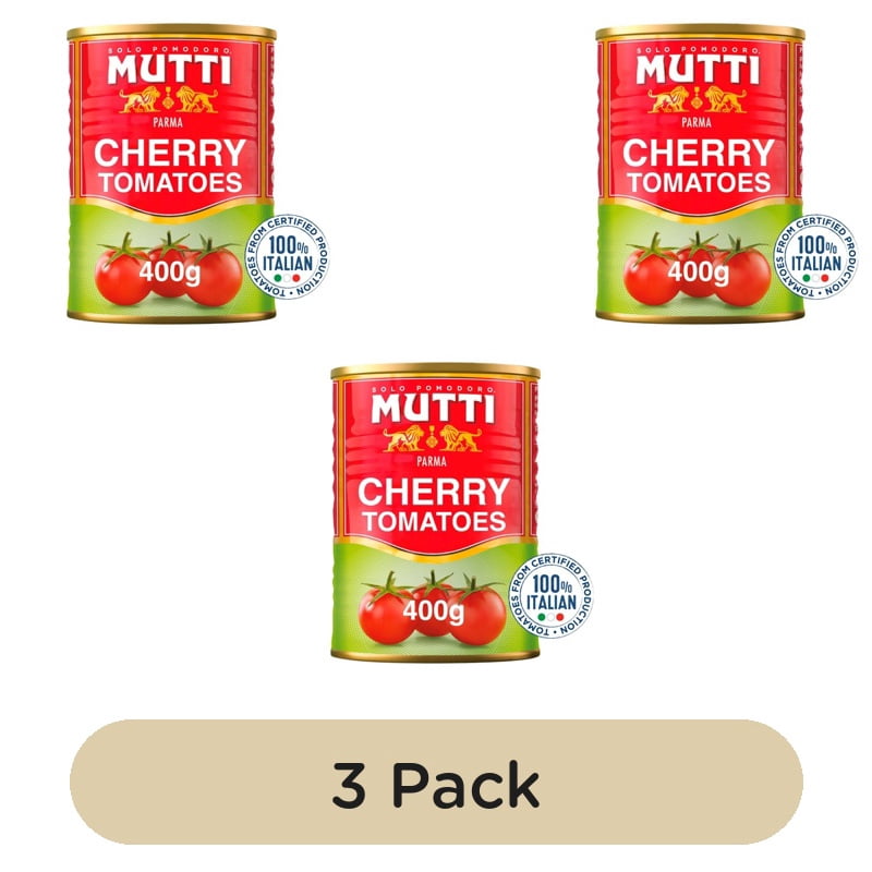 Mutti Italian Cherry Tomatoes - Sweet & Intense 400g, British Import (Pack of 3)
