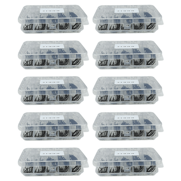 510Pcs Fishing Hooks High Carbon Steel Worm Senko Bait Jig Fish Hooks with Plastic Box