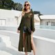 thumbnail image 1 of Ropa europea y americana, prendas de punto sexys con abertura alta, vestido largo de punto rasgado moderno y personalizado, 1 of 3