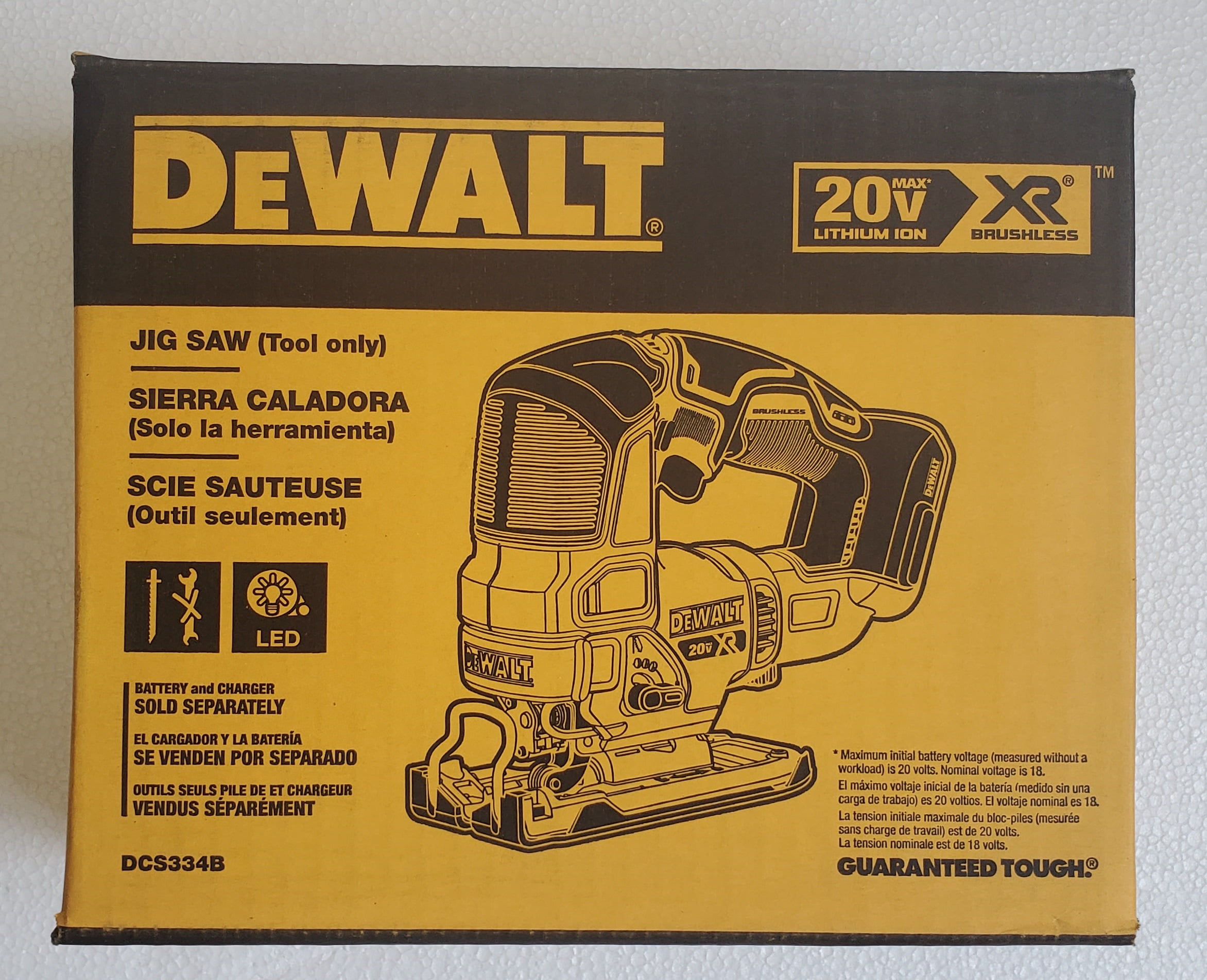 20V MAX XR Jig Saw, Tool Only (DCS334B)