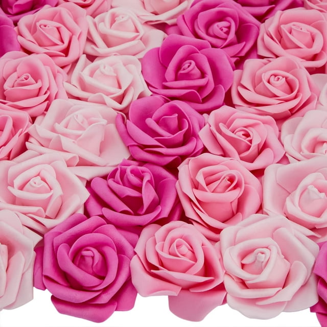 Flores artificiales Bright Creations, rosas rosadas, paquete de 100 Bright Creations NA