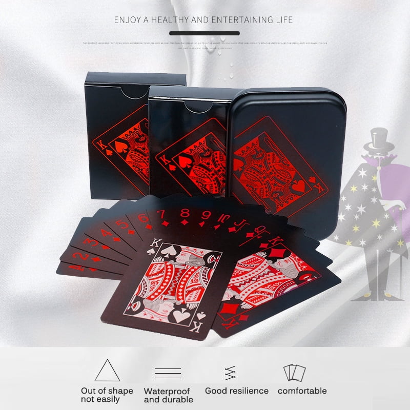 Waterproof Black Diamond Poker Creative Playing Cards Tool New Tricks R4R1 