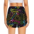thumbnail image 2 of Lsque Color Summer Printed Women's Running Shorts with Liner Pockets,Elastic Quick Dry Workout Athletic Gym Yoga Shorts,Womens High Waist Shorts-Large, 2 of 9