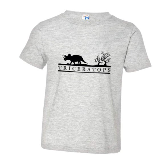 PleaseMeTees™ Toddler Triceratops Educational Dinosaur Jurassic HQ Tee