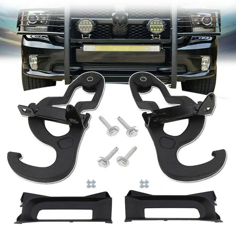 NIXFACE Ram Front Tow Hooks and Bezel Bracket for 2009-2019 Dodge