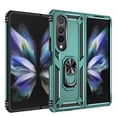thumbnail image 2 of Designed for Samsung Galaxy Z Fold 4 5G Case, Military Grade Protective Phone Case Cover with Enhanced Metal Ring Kickstand [Support Magnet Car Mount] Compatible with Z Fold 4 5G, Darkgreen, 2 of 9