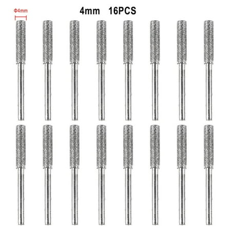 

BAMILL 16pcs Diamond Chainsaw Sharpener Sharpening Stone Grinding File Tool Silver