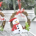 thumbnail image 4 of Corona de Feliz Navidad, coronas de ratán, corona colgante para puerta delantera, adorno de Navidad, 4 of 5