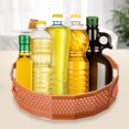 thumbnail image 3 of tredstone Anti-Skid Turntable Spice Rack Bathroom Storage Tray Organizer Container Orange S, 3 of 8
