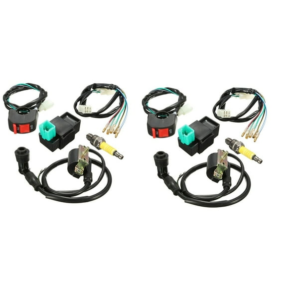 2X Wiring Switch Coil CDI Plug for 110cc 125cc 140cc Pit Bike