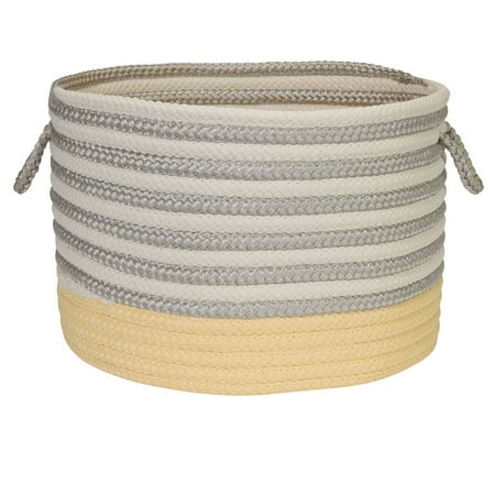 

HL31A022X014 Chloe Stripe Basket - Pale Banana 22 x22 x14 Basket 100% Polypropylene - Round.