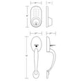 thumbnail image 3 of Keyless Entry Deadbolt and Handleset Door Lock with Electronic Digital Keypad Satin Nickel, 3 of 4