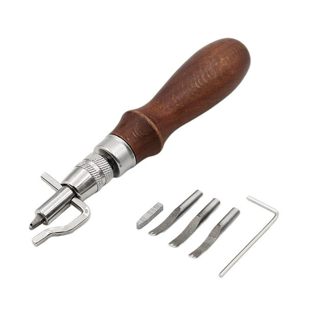 5 Piezas De Artesanal de material cuero Groover Skiving Edger Beveler Talla de material cuero Herramienta De Vanguardia Leathercraft De Herramientas De Trab shamjiam Manualidades Bricolaje Costura Groover