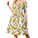 thumbnail image 2 of Vestido de manga corta con lápices para profesora, ropa de mujer, ropa de mujer, verano , novedades, vestido, 2 of 7