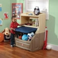 thumbnail image 5 of Step2 Lift & Hide Brown and Blue 38" Tall Plastic Toddler Bookcase and Kid Toy Box and Toy Storage, 5 of 7