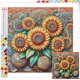 thumbnail image 1 of 5D DIY Cuadrado Taladro Diamante Pintura Girasol Kit Del Arte 35x35cm, 1 of 9