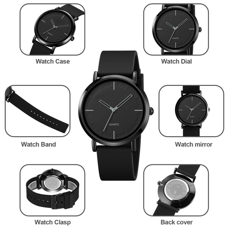 Fashion Simple Analog Quartz Wrist Watch with Silicone Strap  display picture 2