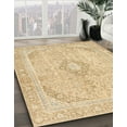thumbnail image 3 of Ahgly Company Machine Washable Indoor Rectangle Abstract Brown Gold Area Rugs, 5' x 8', 3 of 7