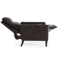 thumbnail image 5 of Vaughn Burnished Brown Faux Leather Push Back Recliner, 5 of 7