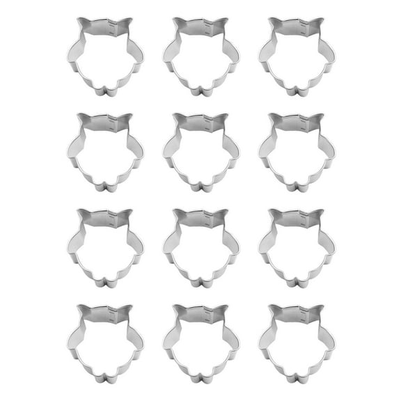 Mini Owl Dozen Cookie Cutters 1 5/8 inches/each A3021-W12 - The Cookie Cutter Shop - Tin Plate Steel