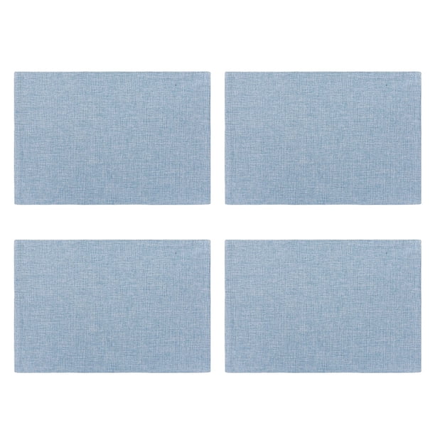 Wosthever 4 Pieces Linen Double Layer Placemats Table Cloth Tableware Cup Home Placemat Dining Outdoor Pad Non-slide Washable Type3 NO3