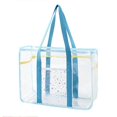 thumbnail image 4 of Clear Tote Bag Gym Bag Female PVC Beach Tote for Swimming Working Sports Game Pink, 4 of 5