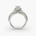 thumbnail image 2 of Alpha Jewel Oval Cut 1.7 Ct Moissanite Wedding Ring for Women's - 14k White Gold Plated Moissanite Rings - Halo Milgrain Anniversary Moissanite Ring for Wife - Moissanite Beautiful Women's Rings, 2 of 4