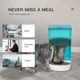thumbnail image 2 of U.S. Solid 4L Cyan Automatic Cat Feeder Pet Food Dispenser with Stainless Steel Bowl, 2 of 6