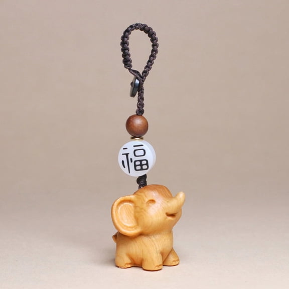 HEMOTON Worgeous 1 Piece Elephant Keychain Pendant Cute Durable Car Key Ornament for Backpacks Handbags and Cars Lucky Charm for Men Kids