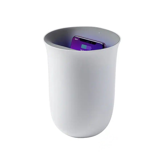 Lexon OBLIO 10W Qi Certified Wireless Cellphone Charger with UV Sanitizer - White