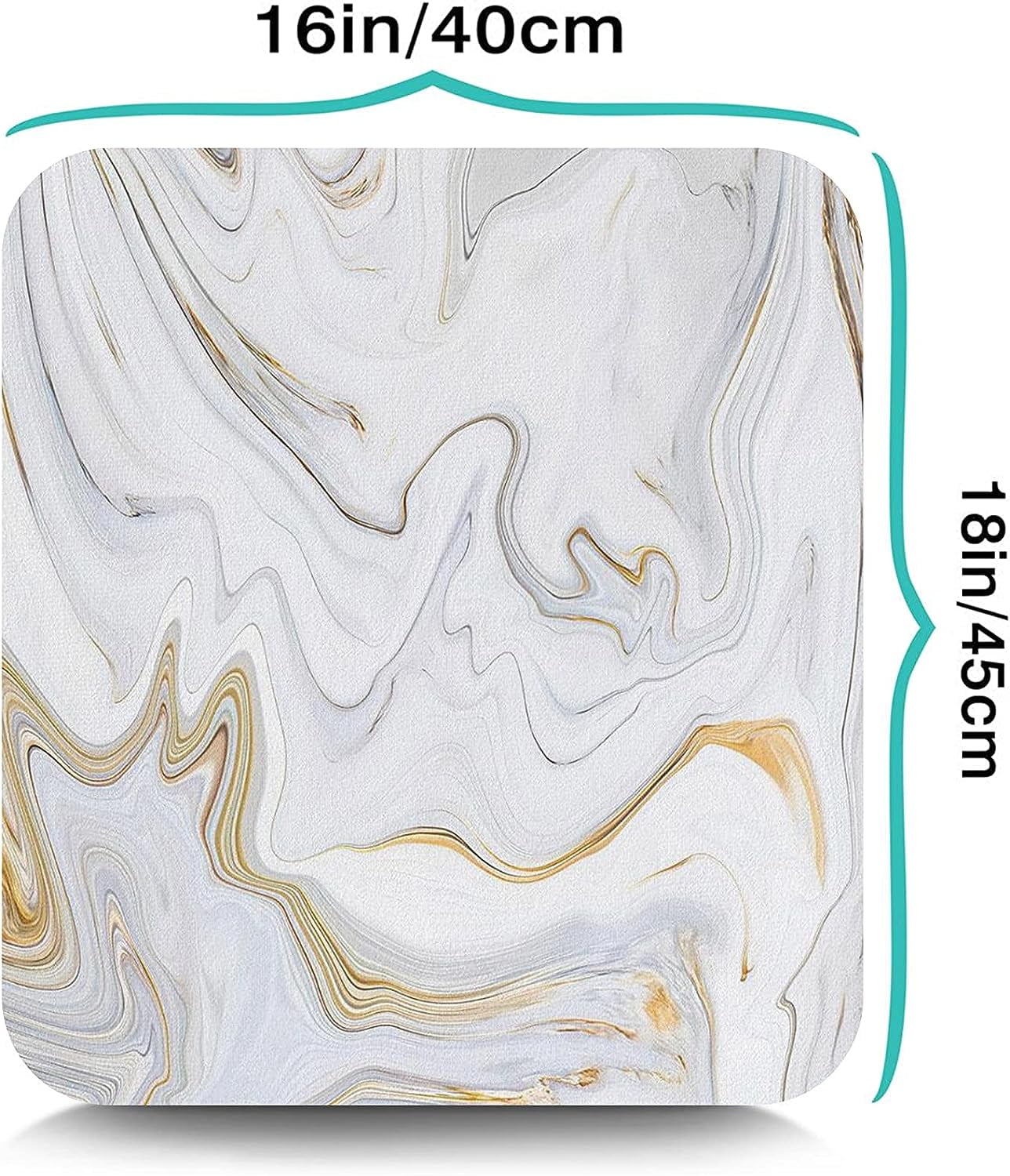 Washable Rubber Swirl Marble Dish Drying Mats For Kitchen Counter Home Large Coffee Bar Pad Accessories And Decor For Utensils Stemware 16''''x18''''