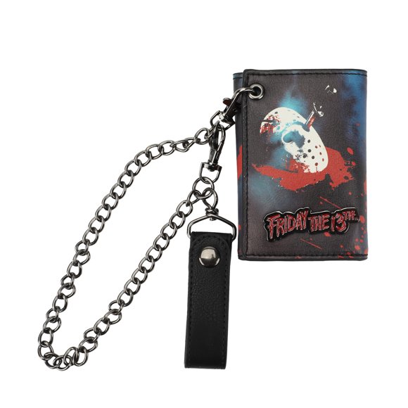 Friday the 13th Jason Voorhees Masque Portefeuille Trifold avec Chaîne