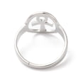 thumbnail image 2 of Non-304 Stainless Steel Hollow Corss Adjustable Ring for Women Stainless Steel Color Inner Diameter: 17mm, 2 of 3