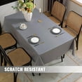 thumbnail image 7 of Honellaty Waterproof Vinyl Rectangle Tablecloth with Flannel Backing, Spillproof Stain Resistant Wipeable Pastic Table Cloth for Dining, Party and Outdoor Use (52" x 70", Grey), 7 of 7
