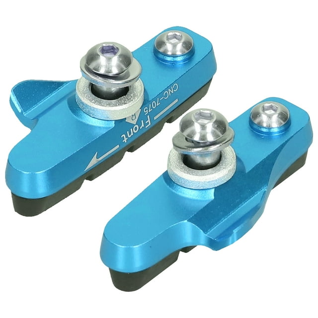 Bike C-Brake Pads, Brake Rubber Blocks Durable With Rubber And Aluminum For Riding For Most People Blue