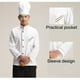 thumbnail image 3 of Chaqueta de chef de manga larga, ropa de trabajo para restaurantes, uniformes blancos METRO, 3 of 9