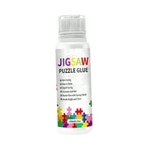 CCOCC Puzzle Glue Jigsaw Saver Glue for 1000/1500/2000 Piece Puzzles Quick Drying 120ml Jigsaw Puzzle Glue Clear with Sponge Head