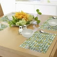 thumbnail image 4 of Ambesonne Art Place Mats Set of 4, Blooming Lemon Tree, Standard Size, Fern Green Seafoam, 4 of 6