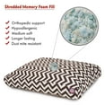 thumbnail image 2 of Majestic Pet | Chevron Shredded Memory Foam Rectangle Pet Bed For Dogs, Removable Cover, Chocolate, Large, 2 of 5