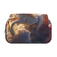 thumbnail image 2 of Disketp Rainbow Cloud White Horse Estuche de Lápices de Doble Capa con Tapa Abatible y Cremallera, Organizador Escolar para Adolescentes y Adultos, 2 of 7