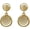 Round Clip-on, variant on Gold Color Stone Round Teardrop Heart Shape Clip on Earrings for Women Fashion No Pierced Earrings