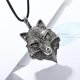 thumbnail image 3 of (F)Collar con amuleto de lobo Correa de lobo Regalo Dinero, 3 of 4