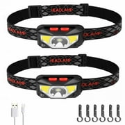 Headlamp Rechargeable (2 Pack), Motion Sensor Waterproof Headlight,6 Modes Outdoor Rotatable 1000 Lumens LED Head Flashlight for Adults & Kids Running, Camping, Hiking, Climbing, Fishing