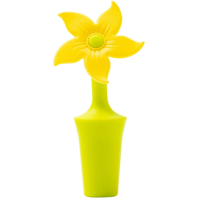 Rbaofujie Bouchon de Bouteille de Vin en Silicone Bouchon de Bouteille de Vin Rouge en Forme de Fleur Scellé Bouchon de Vin pour Cuisine Couvercle de Bouteille de Condiment en Silicone